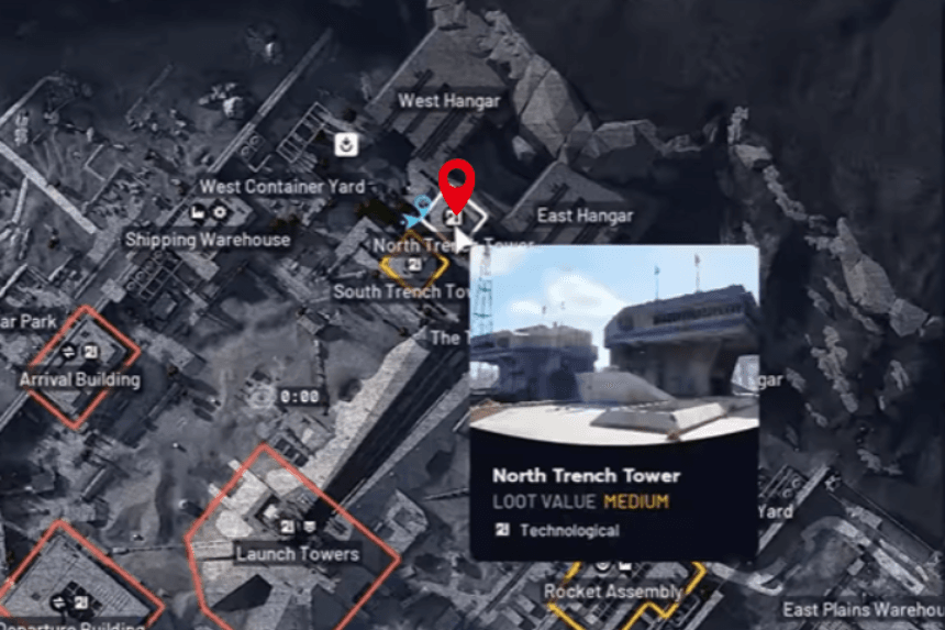 Spaceport Trench Tower Key в ARC Raiders - место применения 3
